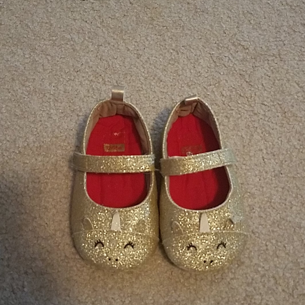 12-18 months Carter's unicorn flats, size 4